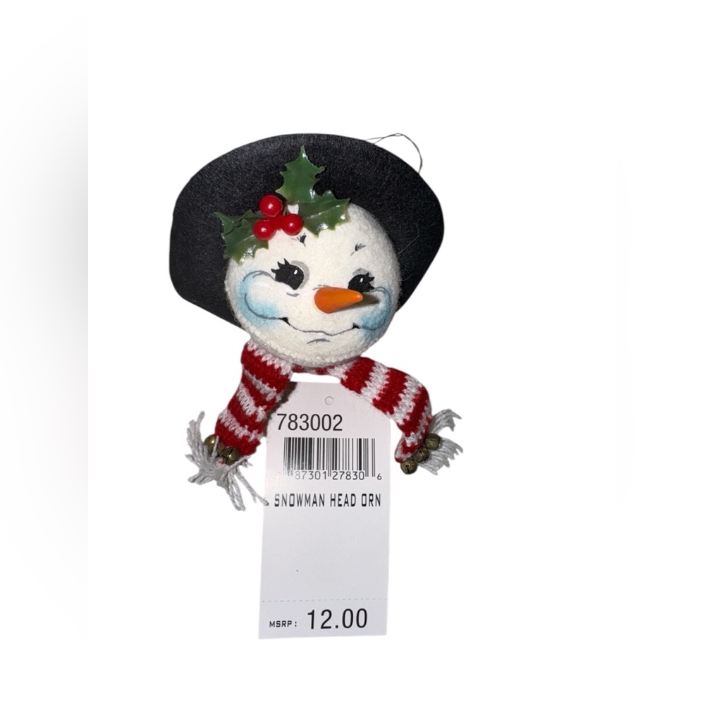 Vintage Annalee 3” Snowman Head Ornament 2002